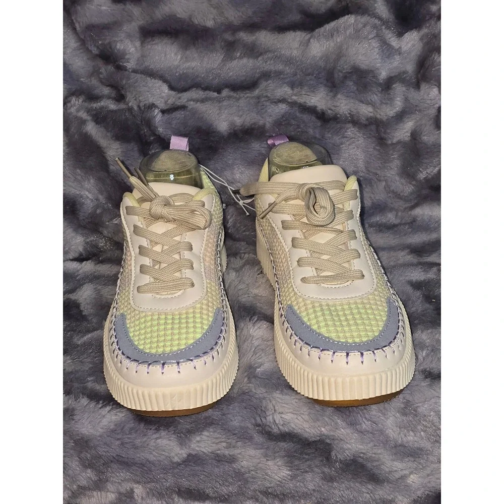 NWT‎ Nicole Miller New York Brita Sneakers Platform Pastel Shoes Women 8.5